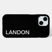 探しモダンるはっきりした白黒文字 Case-Mate iPhoneケース (裏面 (横))