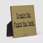 探し求める平和を創り出す – プラーク (正面)