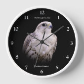 探るようなポートレートの詮索するサーカー《鳥》ハヤブサ 壁時計 (正面)
