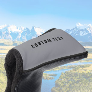 探スタイリッシュモダン名   グレーとブラック ゴルフヘッドカバー