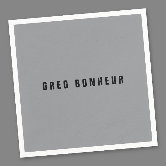 探スタイリッシュモダン名 | グレーとブラック スタンダードカクテルナプキン