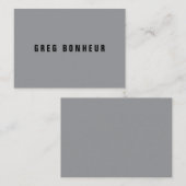 探スタイリッシュモダン名 | グレーとブラック ノートカード (正面/裏面)