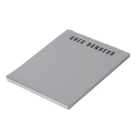 探スタイリッシュモダン名 | グレーとブラック ノートパッド