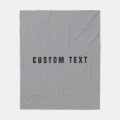 探スタイリッシュモダン名 | グレーとブラック フリースブランケット (正面)