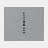 探スタイリッシュモダン名 | グレーとブラック フリースブランケット (正面(横))