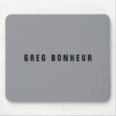 探スタイリッシュモダン名 | グレーとブラック マウスパッド (正面)