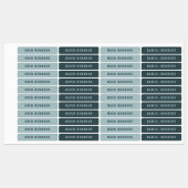 探スタイリッシュモダン名 | ブルーグレーアイロン ラベル (シート)