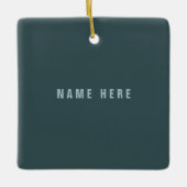 探スタイリッシュモダン名 | ブルーグレー セラミックオーナメント (正面)