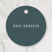 探スタイリッシュモダン名 | ブルーグレー フェイバータグ (正面)