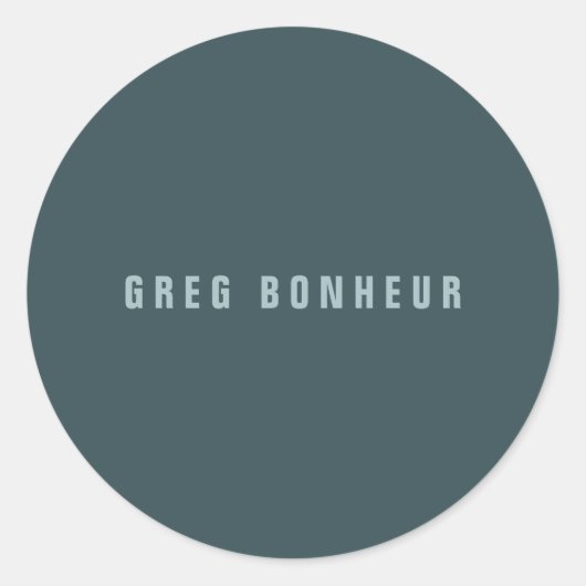 探スタイリッシュモダン名 | ブルーグレー ラウンドシール (正面)