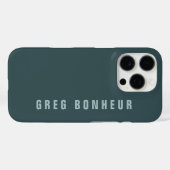 探スタイリッシュモダン名 | ブルーグレー Case-Mate iPhoneケース (裏面 (横))