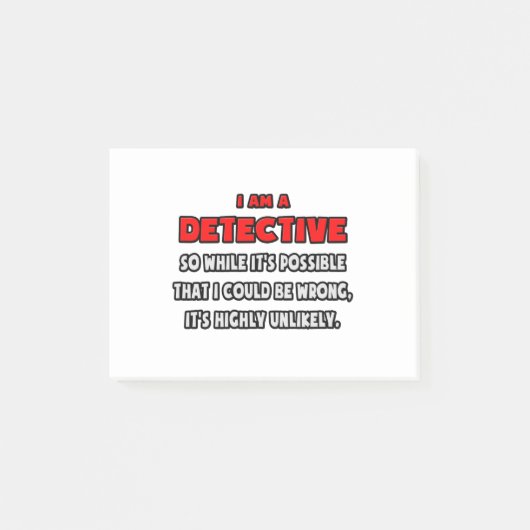 探偵おもしろい..非常に可能性の低い ポストイット (正面)