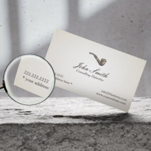 探偵の名刺に相談するヴィンテージの管 名刺