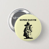 探偵の悪賢いOlのGumshoeの殺人事件推理小説の探偵 缶バッジ (正面&裏面)