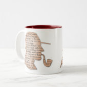 探偵の私立探偵のビクトリア時代の人のヴィンテージ ツートーンマグカップ (正面左)