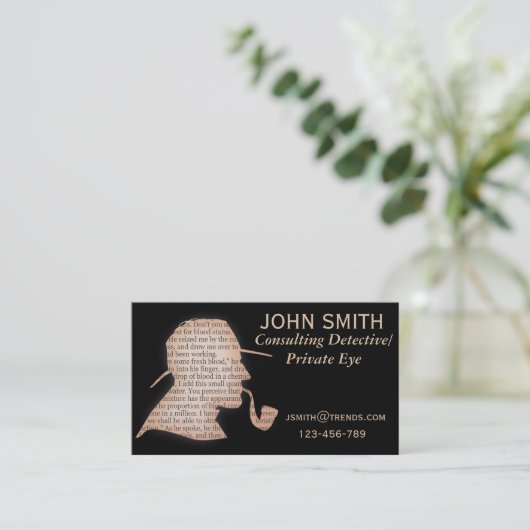 探偵の私立探偵のプロフェッショナル 名刺 (スタンド正面)