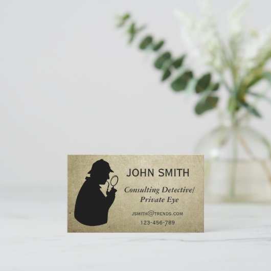 探偵の私立探偵のプロフェッショナル 名刺 (スタンド正面)