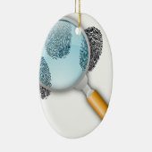 探偵の糸口の発見指はミステリーの指紋をとります セラミックオーナメント (右)