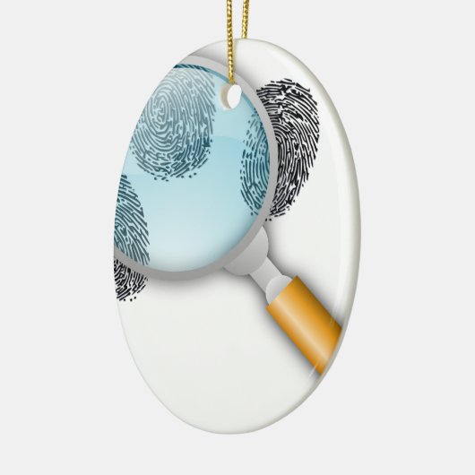 探偵の糸口の発見指はミステリーの指紋をとります セラミックオーナメント (左)