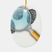 探偵の糸口の発見指はミステリーの指紋をとります セラミックオーナメント (正面)