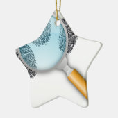 探偵の糸口の発見指はミステリーの指紋をとります セラミックオーナメント (左)