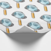 探偵の糸口の発見指はミステリーの指紋をとります ラッピングペーパー (角)