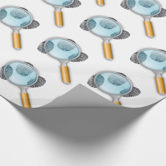 探偵の糸口の発見指はミステリーの指紋をとります ラッピングペーパー (角)