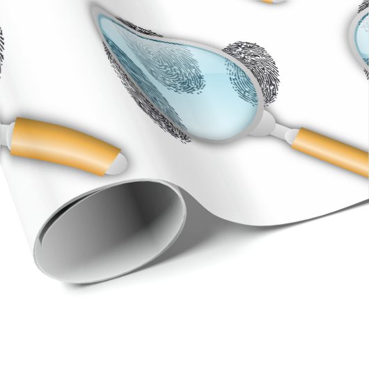 探偵の糸口の発見指はミステリーの指紋をとります ラッピングペーパー (ロールコーナー)