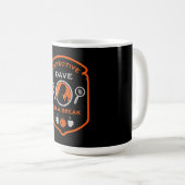 探偵をテーマにしたおもしろい紅茶とコーヒー コーヒーマグカップ (正面右)