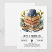 探偵エンチャント子供の誕生日 招待状 (正面/裏面)