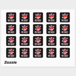 探偵キツネ- No Case Too Small おもしろい Pixel Art スクエアシール