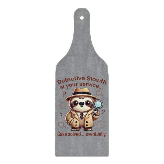 「探偵ナマケモノ」 Sloth Private Eye カッティングボード (正面)