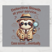 「探偵ナマケモノ」 Sloth Private Eye ビールラベル (シングルラベル)