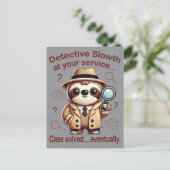 「探偵ナマケモノ」 Sloth Private Eye ポストカード (スタンド正面)
