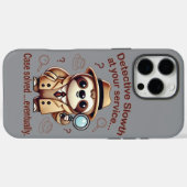 「探偵ナマケモノ」 Sloth Private Eye Case-Mate iPhoneケース (裏面 (横))