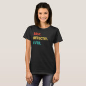 探偵専門レトロ最高の探偵Ever Tシャツ (正面フル)