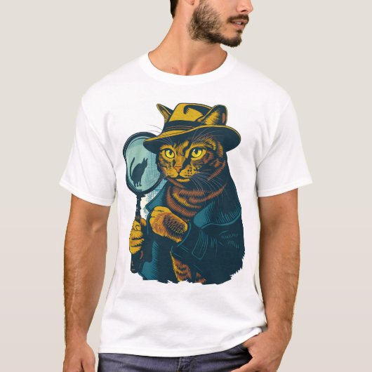 探偵猫のミステリー Tシャツ (正面)