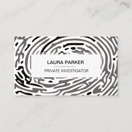 探偵私立探偵指プリント 名刺 (正面)