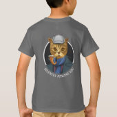 探偵絵画猫のポートレート Tシャツ (裏面)