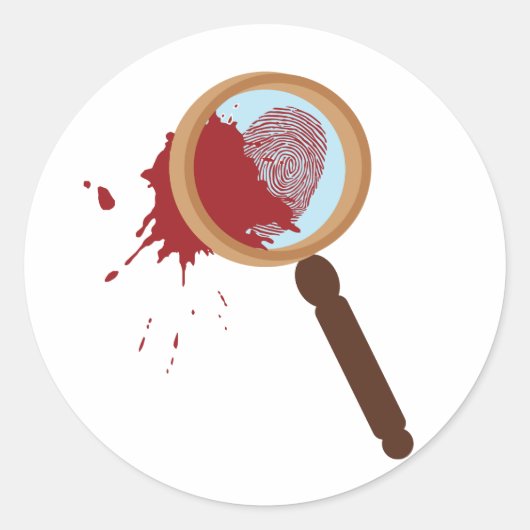 探偵虫眼鏡 ラウンドシール (正面)