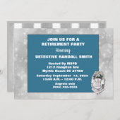 探偵退職パーティの招待状 招待状 (正面/裏面)