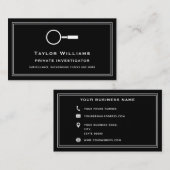 探偵 名探偵 虫眼鏡 名刺 (正面/裏面)