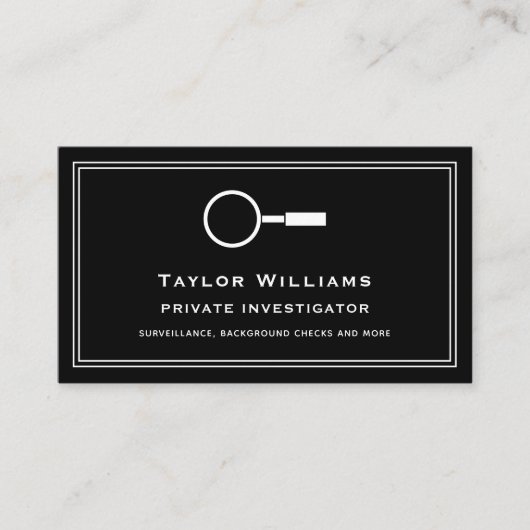 探偵 名探偵 虫眼鏡 名刺 (正面)