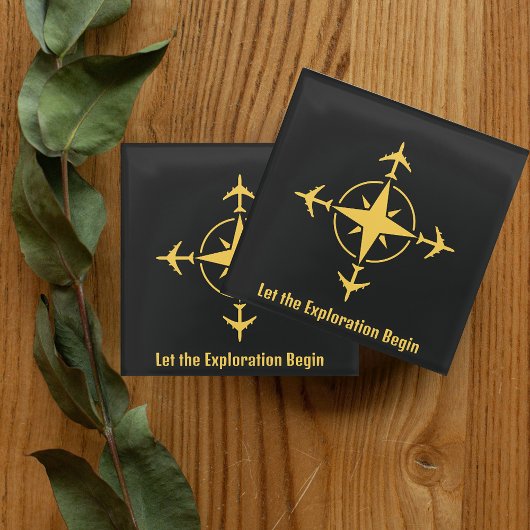 探査を始める，航空クールのカスタム ガラスコースター