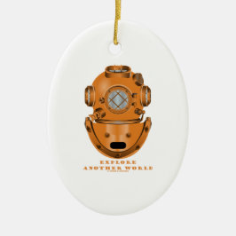 探検して下さい別の世界(深く潜水できるヘルメット)を セラミックオーナメント