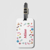 探検するのが大好きな女の子 ラゲッジタグ (正面縦)