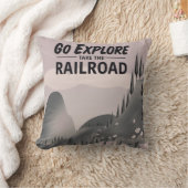 探検に行って鉄道を利用 クッション (ブランケット)