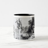 探検のパーティー ツートーンマグカップ (中央)