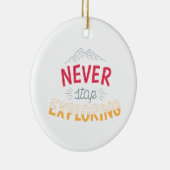 探検家と旅行者向けのグラフィックデザイン セラミックオーナメント (右)