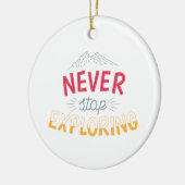 探検家と旅行者向けのグラフィックデザイン セラミックオーナメント (左)